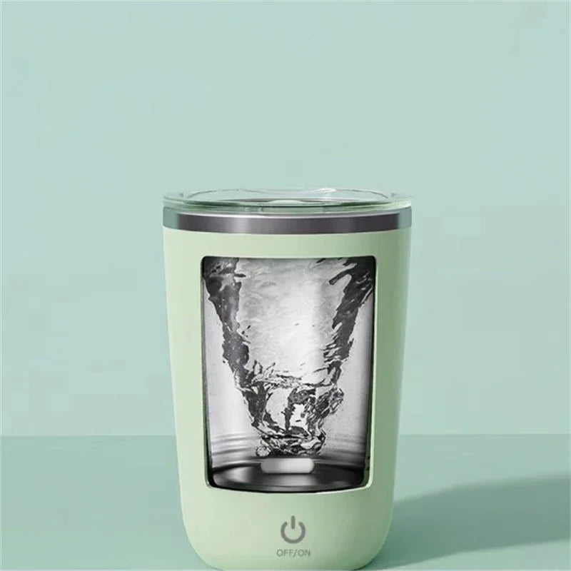 304 Stainless Steel Self-Stirring Mug – Rechargeable Automatic Magnetic Coffee Mixer Cup, 340ml Smart Water Bottle