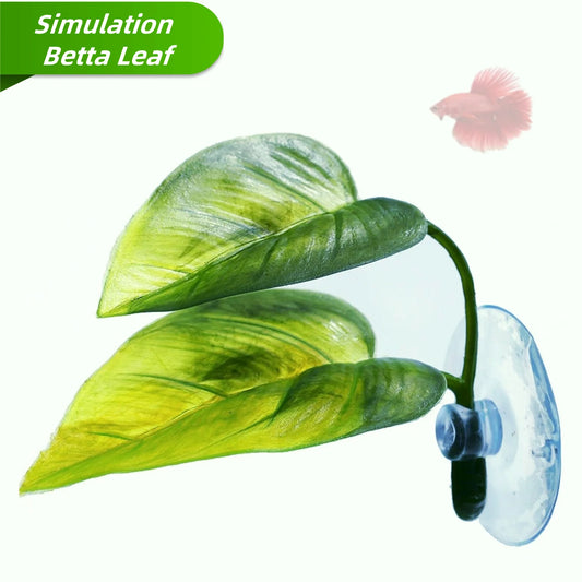 Artificial Leaf Hammock for Betta Fish – Relaxation & Spawning Plant Decoration for Aquariums