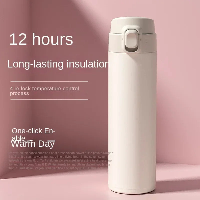 450ML Stainless Steel Thermos Water Bottle – Vacuum Insulated Mug for Hot and Cold Drinks