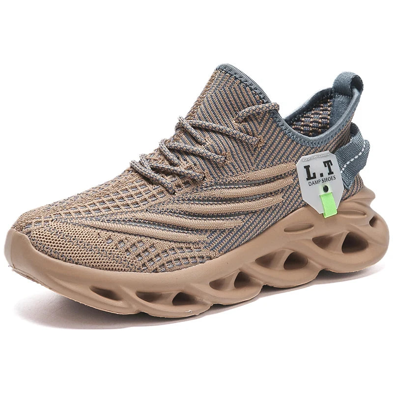 Unisex Low-Top Running Sneakers – Breathable Mesh Sports Shoes with Elastic Band for Jogging and Casual Wear
