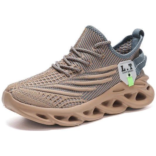Unisex Low-Top Running Sneakers – Breathable Mesh Sports Shoes with Elastic Band for Jogging and Casual Wear