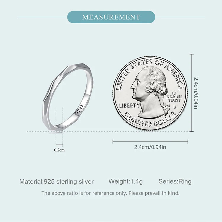 925 Sterling Silver Minimalist Stackable Eternity Ring – Simple Round Band for Women
