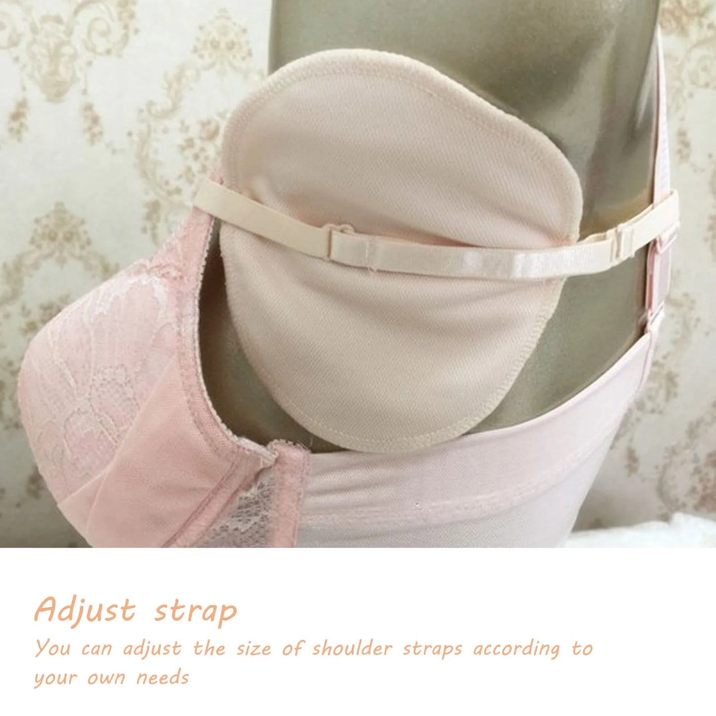 2PCS Reusable Underarm Sweat Pads – Adjustable Cotton Armpit Straps for Odor and Moisture Control for Men and Women