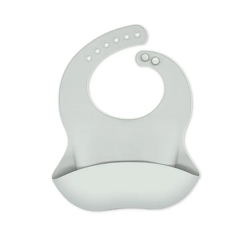 Waterproof Silicone Baby Bib – Adjustable Soft Cartoon Bib for Toddlers (1–3Y, Unisex)