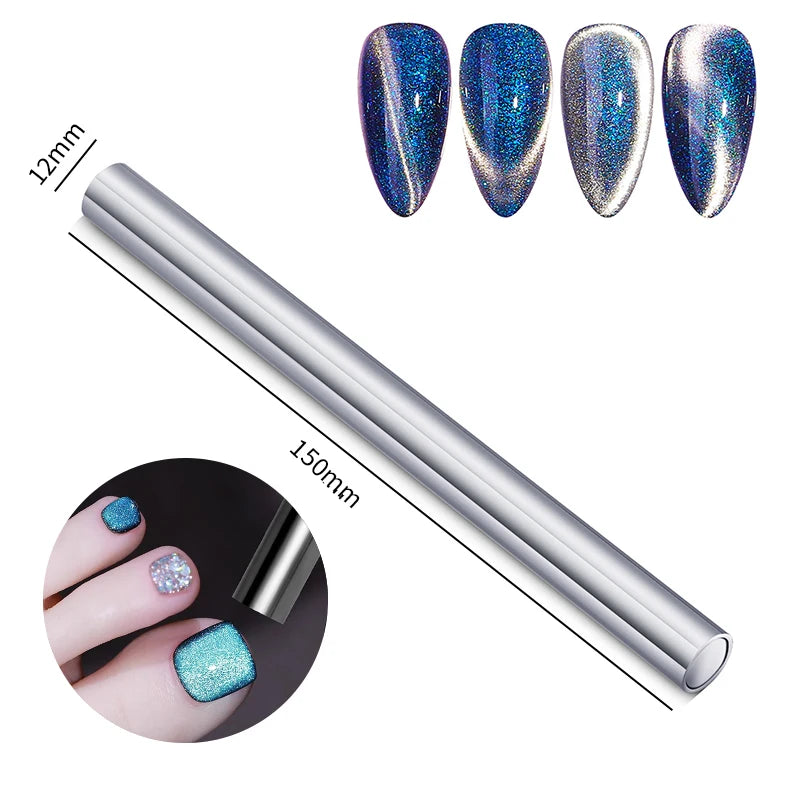 7ml Dynamic Reflective Cat Eye Magnetic Gel – Glitter Soak-Off Nail Polish with 3D Magnet Effect