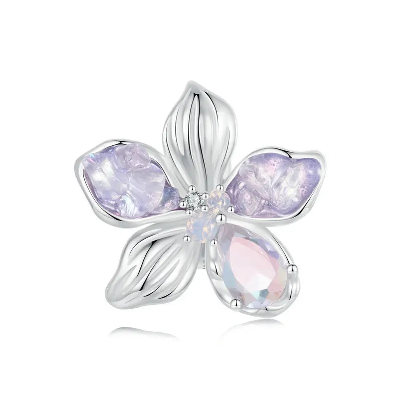 925 Sterling Silver Dragonfly, Butterfly, Flower, or Bird Charm – Sparkling Beads for DIY Bracelets