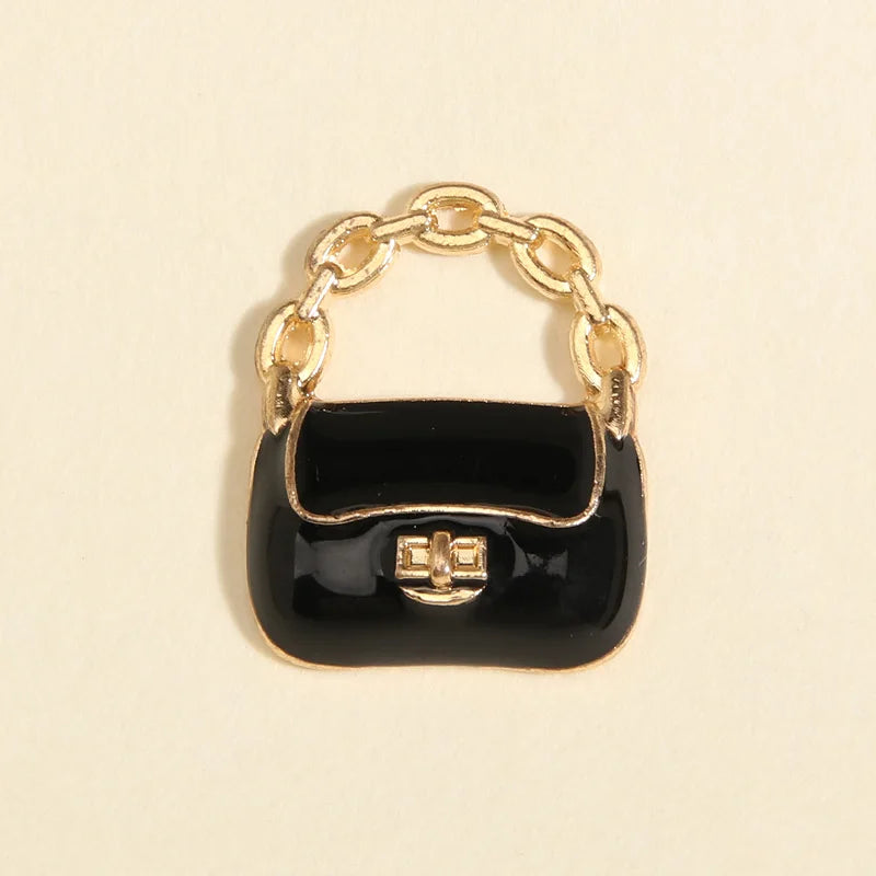 10pcs Colorful Enamel Handbag Charms – Cute Cartoon Purse Pendants for DIY Jewelry, Keychains & Necklaces