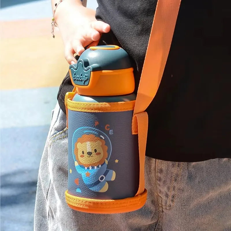 500ml Kids Unicorn Thermos Bottle – Cute Stainless Steel Thermal Water Cup with Straw for School & Travel