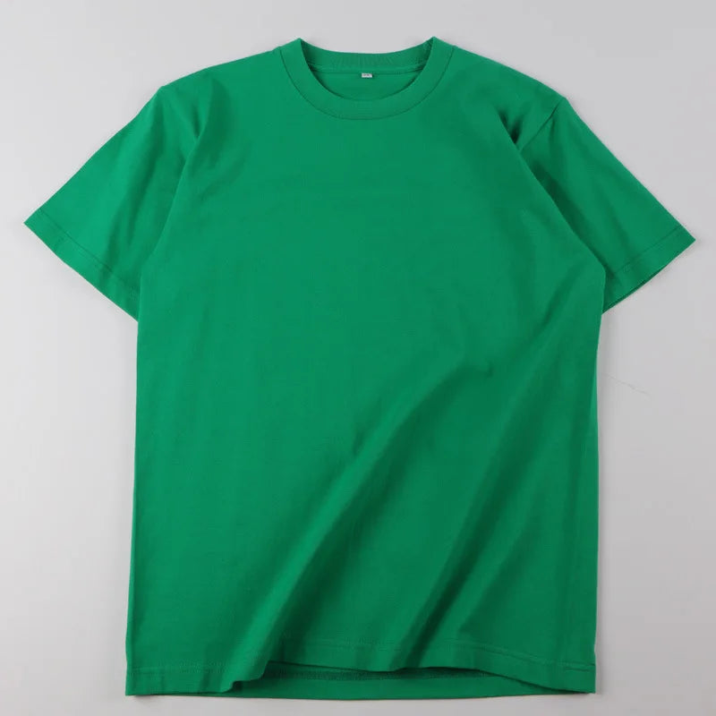 Women's 100% Cotton Loose Fit Short Sleeve T-Shirt – Casual Solid Color Summer Essential Tee