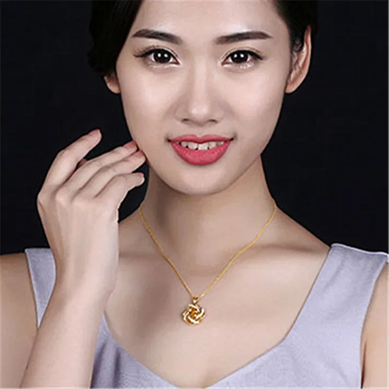 18K Yellow Gold Topaz Pendant Necklace – 2 Carat Genuine Gemstone with Diamond Accents for Women