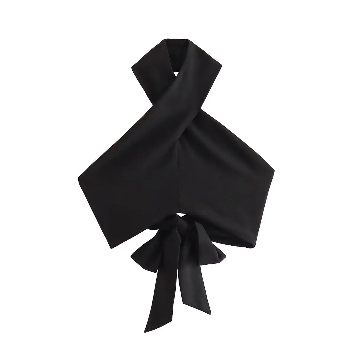 Women's Sexy Backless Halter Blouse – Sleeveless Bow-Tied Crop Top with Slim Fit
