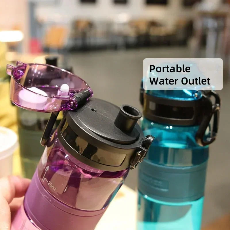 500ML Portable Sport Water Bottle – Large Capacity Plastic Travel Mug with Handle for Hiking, Office, and Daily Use