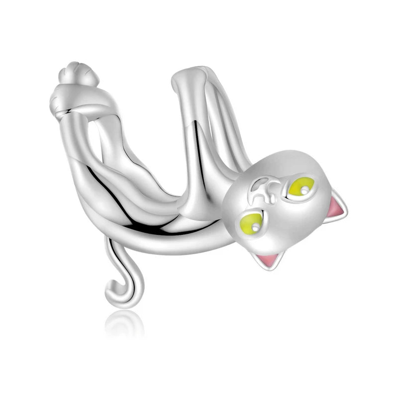 Sterling Silver Dog Charm Bead – Poodle & Dachshund Pendant for Charm Bracelets, DIY Jewelry for Women