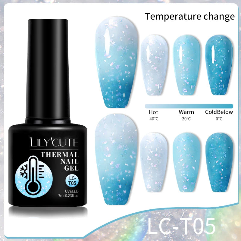 7ml Thermal Color-Changing Gel Nail Polish – Temperature Reactive Vernis with Matte & Bright Effect