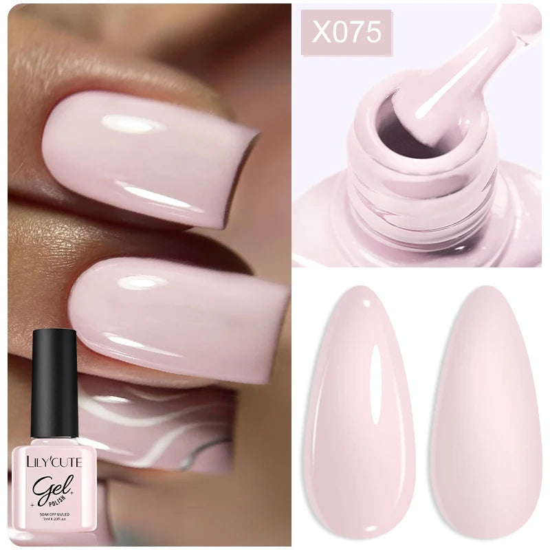 7ml Brown, Red & Purple Nail Gel Polish – Coffee Color Series Semi-Permanent Soak-Off UV Gel for Nail Art