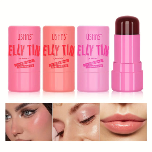 4-in-1 Jelly Blush Stick – Lip Balm, Blush, Eyeshadow & Gloss Multi-Use Makeup