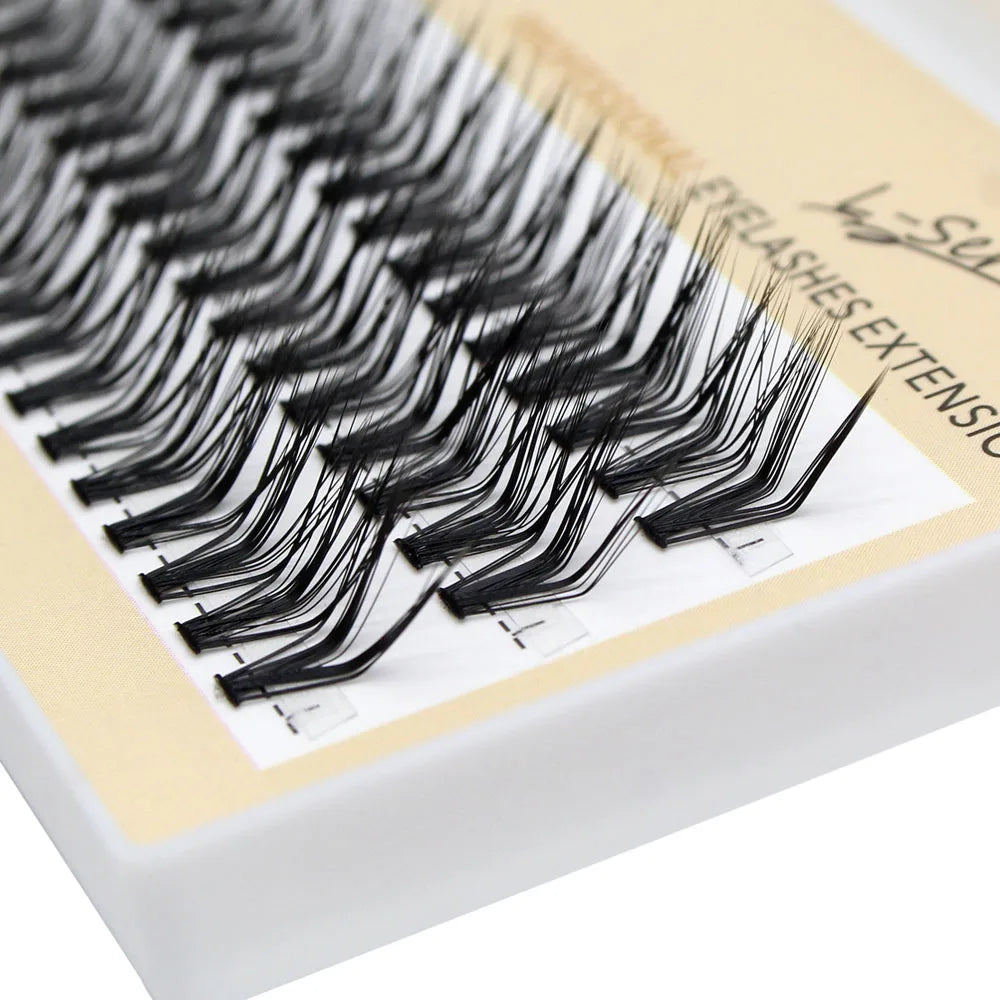 60pcs 30D Cluster Eyelash Extensions – C/D/L Curl Foxy Eyes Cat Look Natural Individual Lashes (8–16mm)