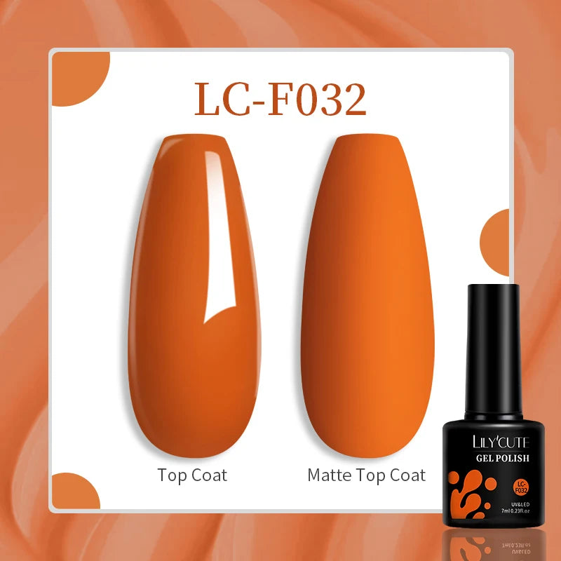 7ml Brown Earth Tone Gel Nail Polish – Coffee Color Series UV Soak-Off Varnish for Autumn & Winter