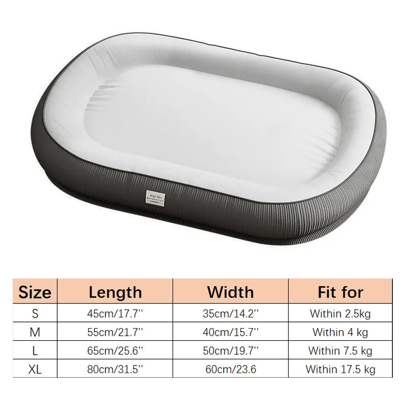 Soft Memory Foam Dog Bed – Warm Removable Pet Sleeping Mat for Small & Medium Dogs and Cats, Non-Slip Washable Kennel Nest