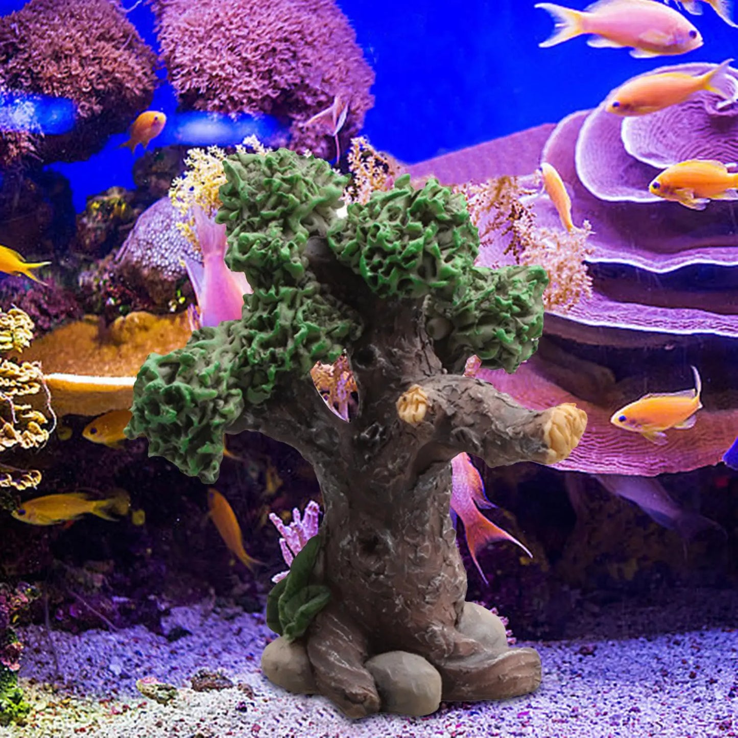 Aquarium Rockery Bridge Decoration – Multifunctional Resin Cave Ornament for Fish Tank Landscaping and Tabletop Aquatic Displays