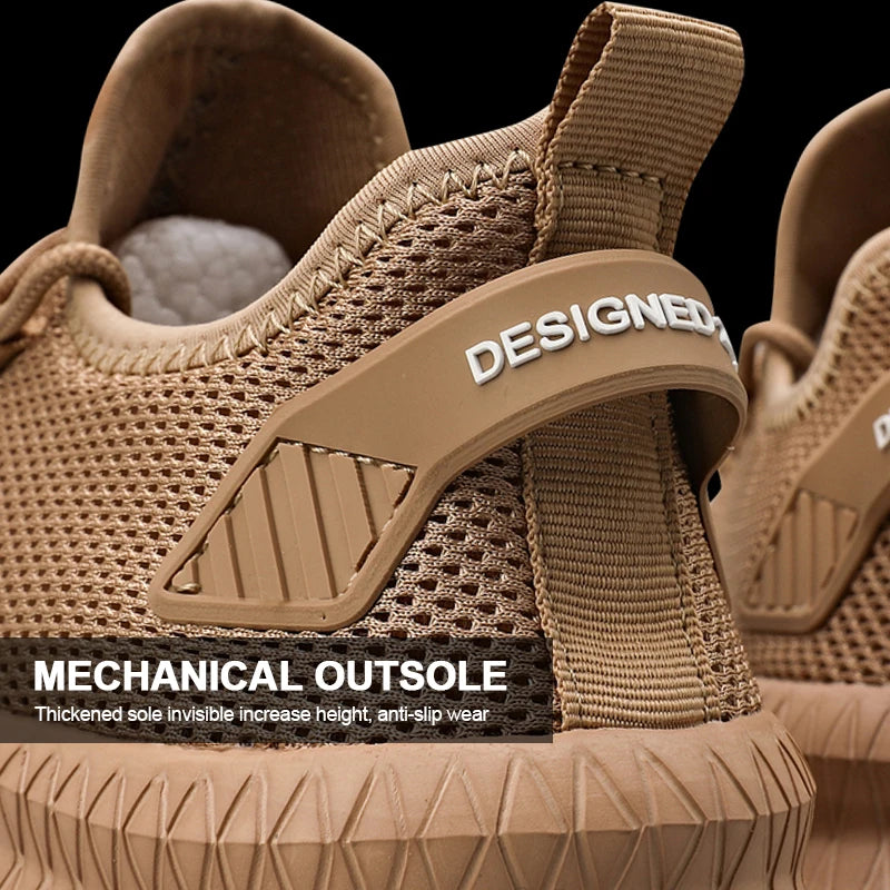 Unisex Breathable Running Sneakers – Non-Slip Knit Mesh Lace-Up Trainers for Outdoor Jogging, Hiking, and Training, Lightweight EVA Cushion Shoes