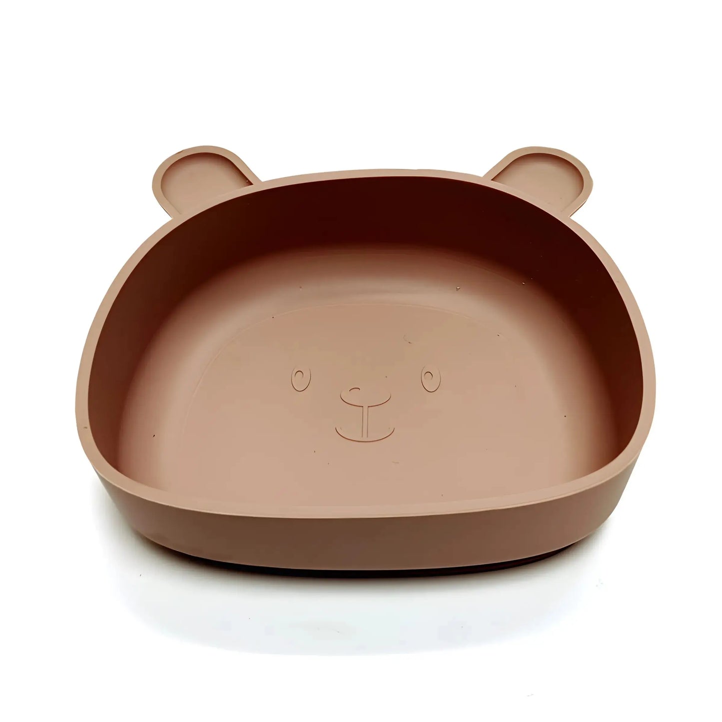 Bear-Shaped Silicone Suction Plate for Babies – Anti-Scald, Fall-Proof Cartoon Dinner Bowl for Toddlers and Kids