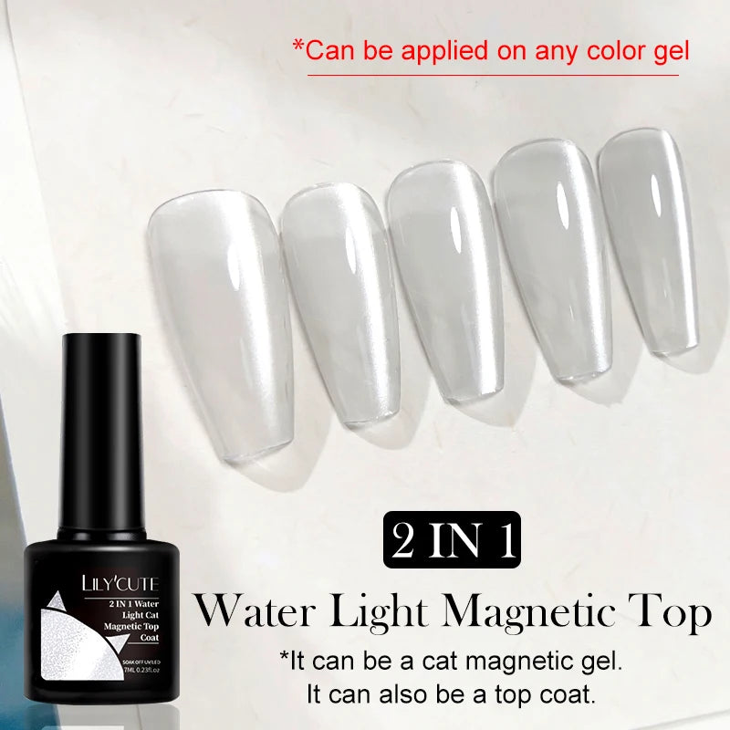 7ml Dynamic Reflective Cat Eye Magnetic Gel – Glitter Soak-Off Nail Polish with 3D Magnet Effect