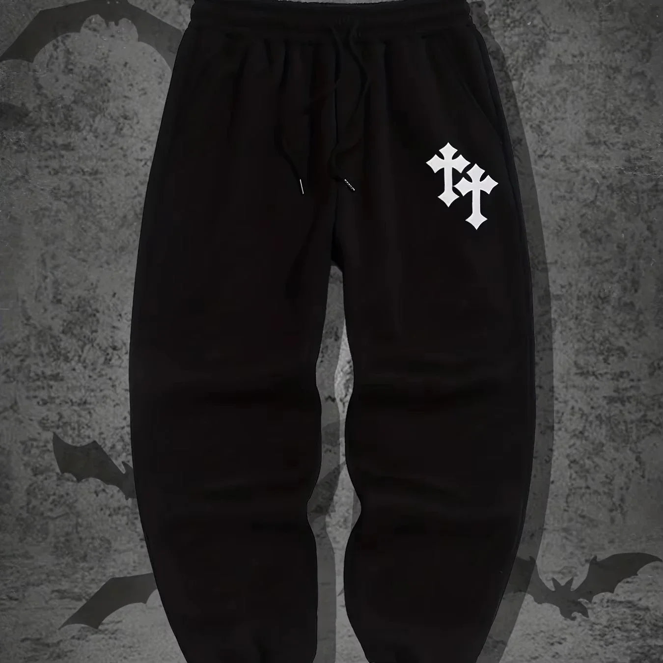 Y2K Gothic Hip-Hop Printed Sweatpants – Slim Fit Harajuku Streetwear for Men and Couples