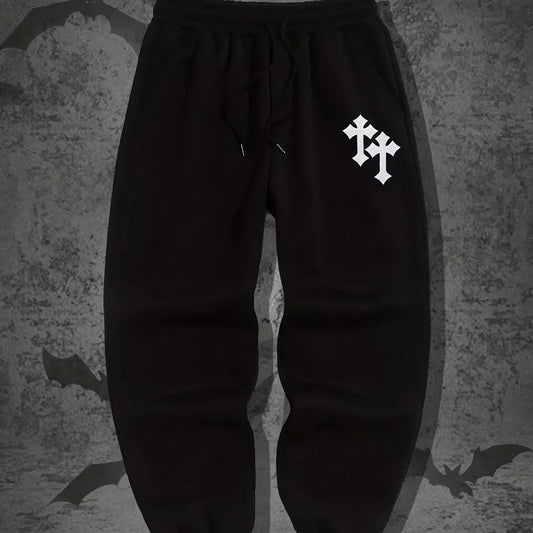 Y2K Gothic Hip-Hop Printed Sweatpants – Slim Fit Harajuku Streetwear for Men and Couples
