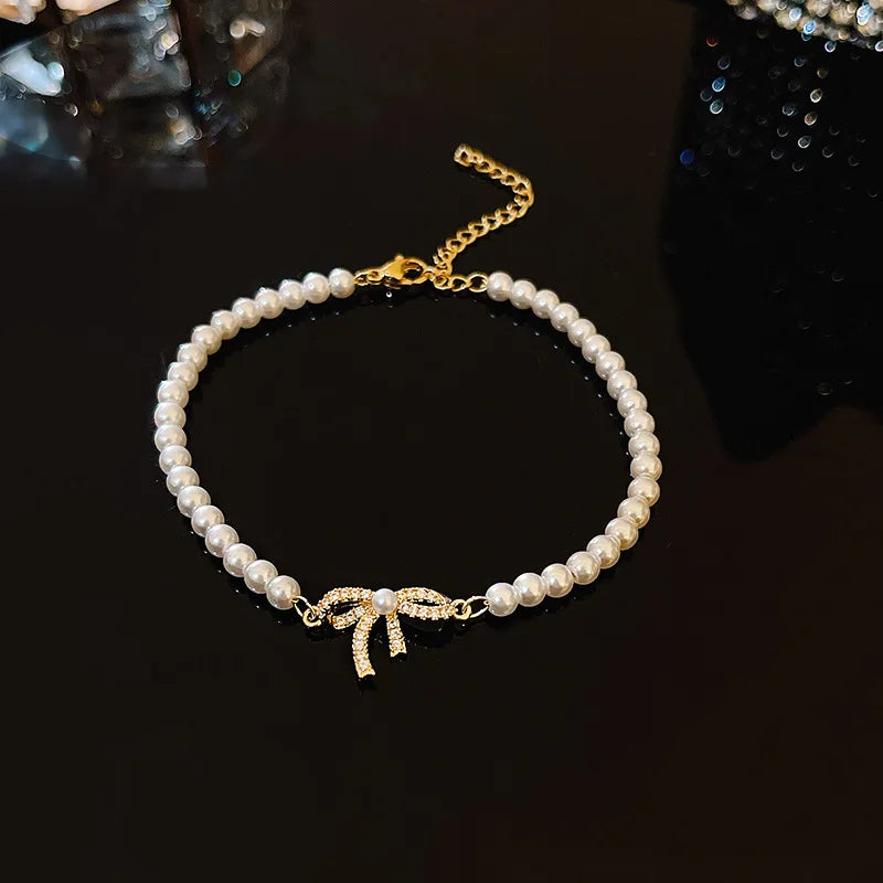18K Gold Plated Adjustable Bracelet for Women – Rhinestone Heart Link with Square Zircon Charm