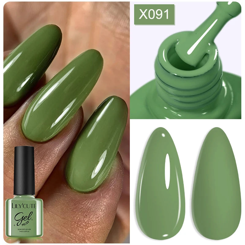 7ml Nail Gel Polish – 125 Solid Colors, Soak-Off UV LED Semi-Permanent Gel for Manicure