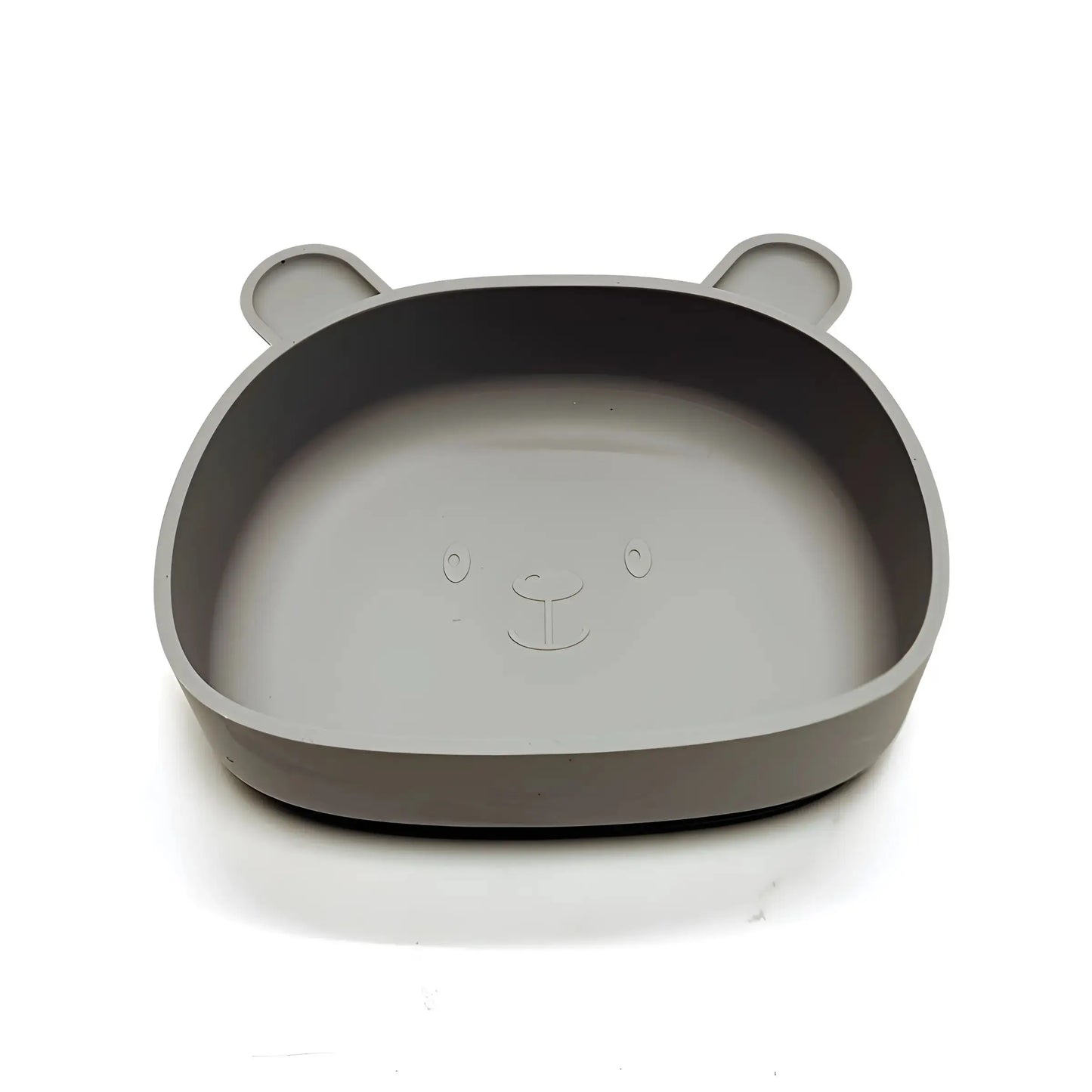 Bear-Shaped Silicone Suction Plate for Babies – Anti-Scald, Fall-Proof Cartoon Dinner Bowl for Toddlers and Kids