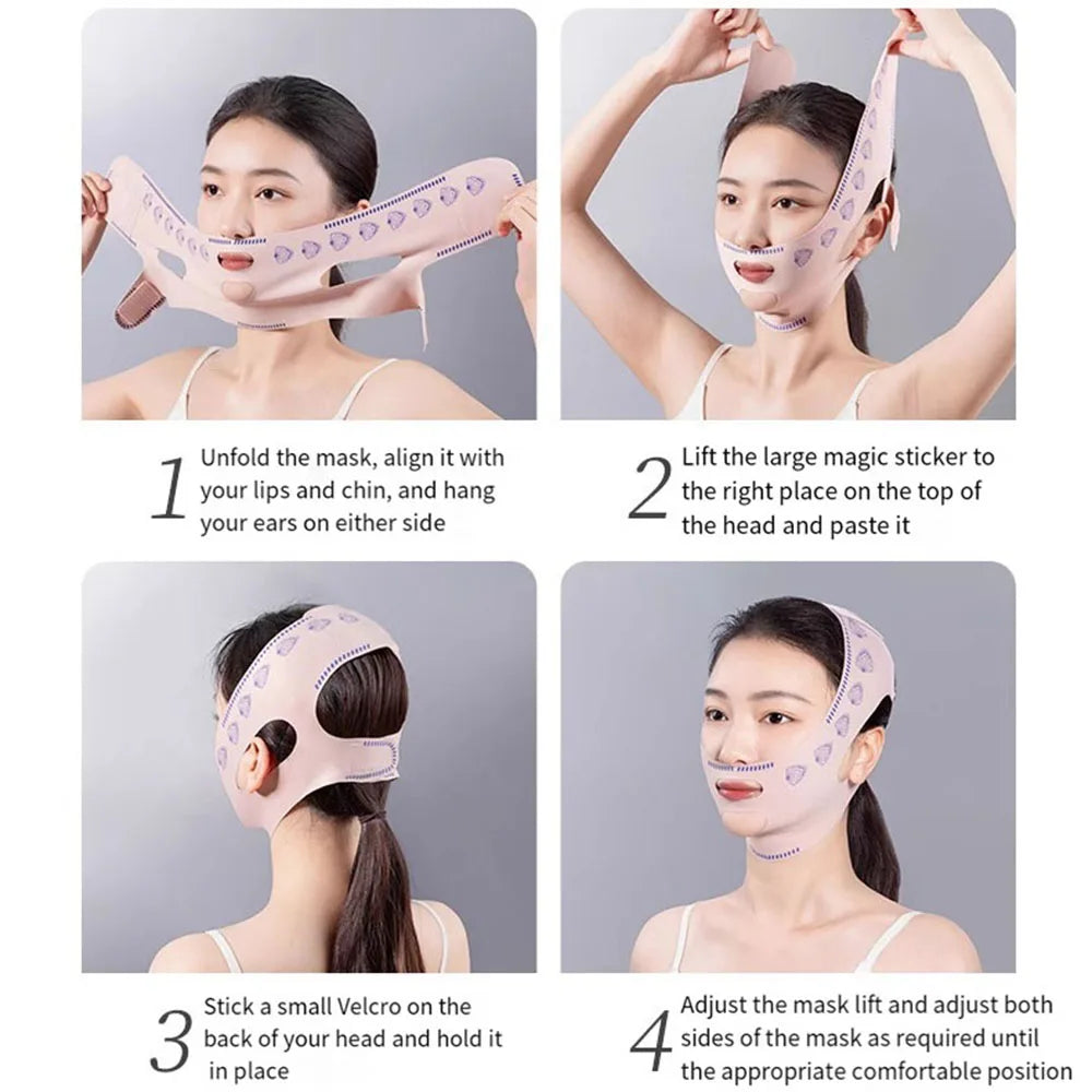 V-Line Face Lifting Bandage – Breathable Sleeping Facial Shaper for Anti-Wrinkle & Skin Firming Care