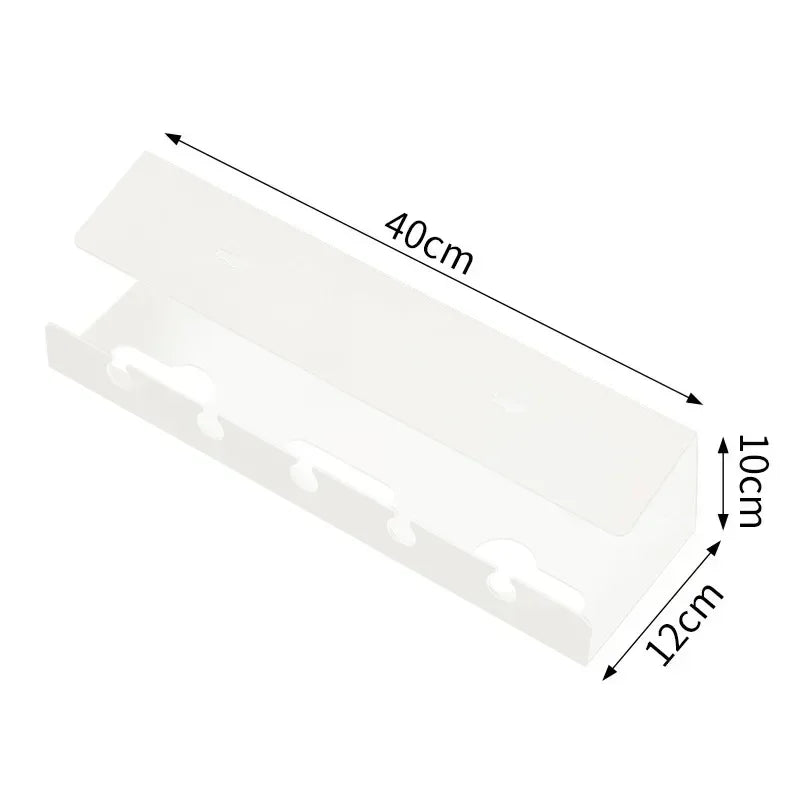 Under Desk Cable Management Tray – Clamp Mount Power Strip Holder with No-Drill Installation, Sturdy & Spacious Organizer