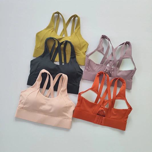 Women's High-Intensity Shockproof Sports Bra – Quick-Dry Back-Support Running & Fitness Underwear