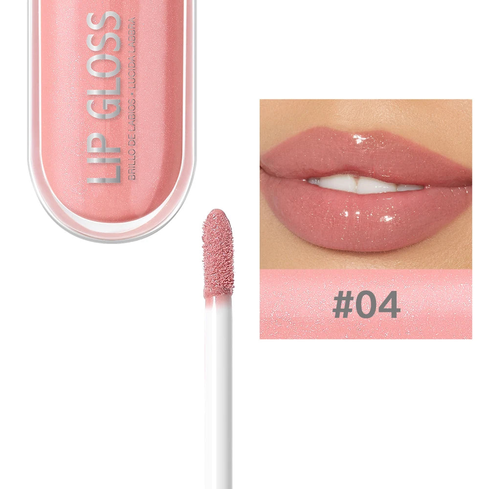 12 Colors Glitter Lip Gloss – Long-Lasting Diamond Pearlescent Metallic Liquid Lipstick