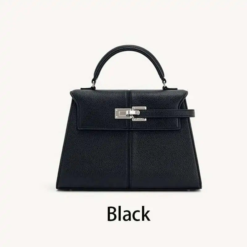 Trapezoidal Crossbody Leather Bag for Women – Versatile PU Top-Handle Handbag, Fashionable Casual Day Clutch Purse