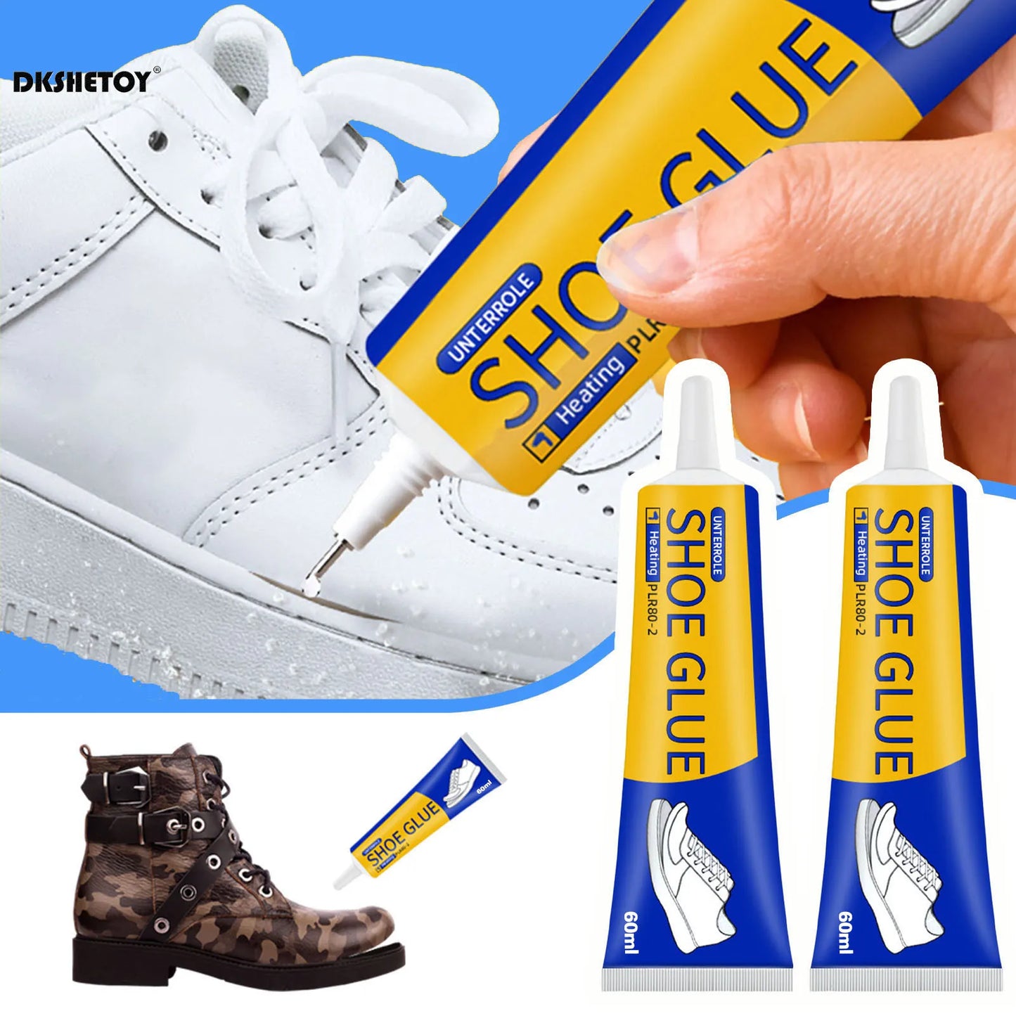 60ml Waterproof Shoe Repair Glue – Strong Adhesive for Sneakers, Boots & Leather
