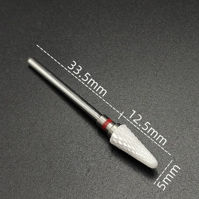 Ceramic Nail Drill Bit – 3/32" Carbide Milling Cutter for Electric Nail Drill, Manicure, Pedicure & Callus Care