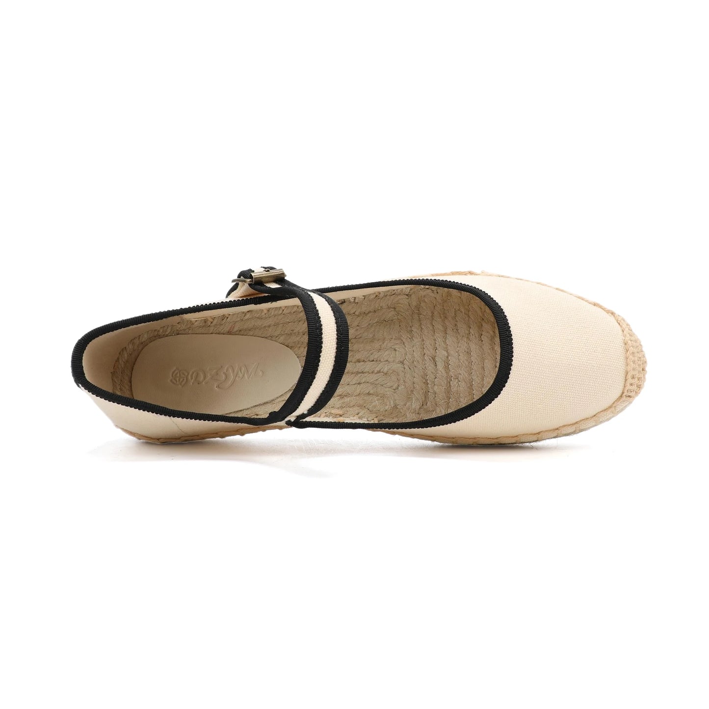 Breathable Canvas Mary Jane Espadrille Flats – Women's Loafers with Buckle Strap for Spring & Autumn
