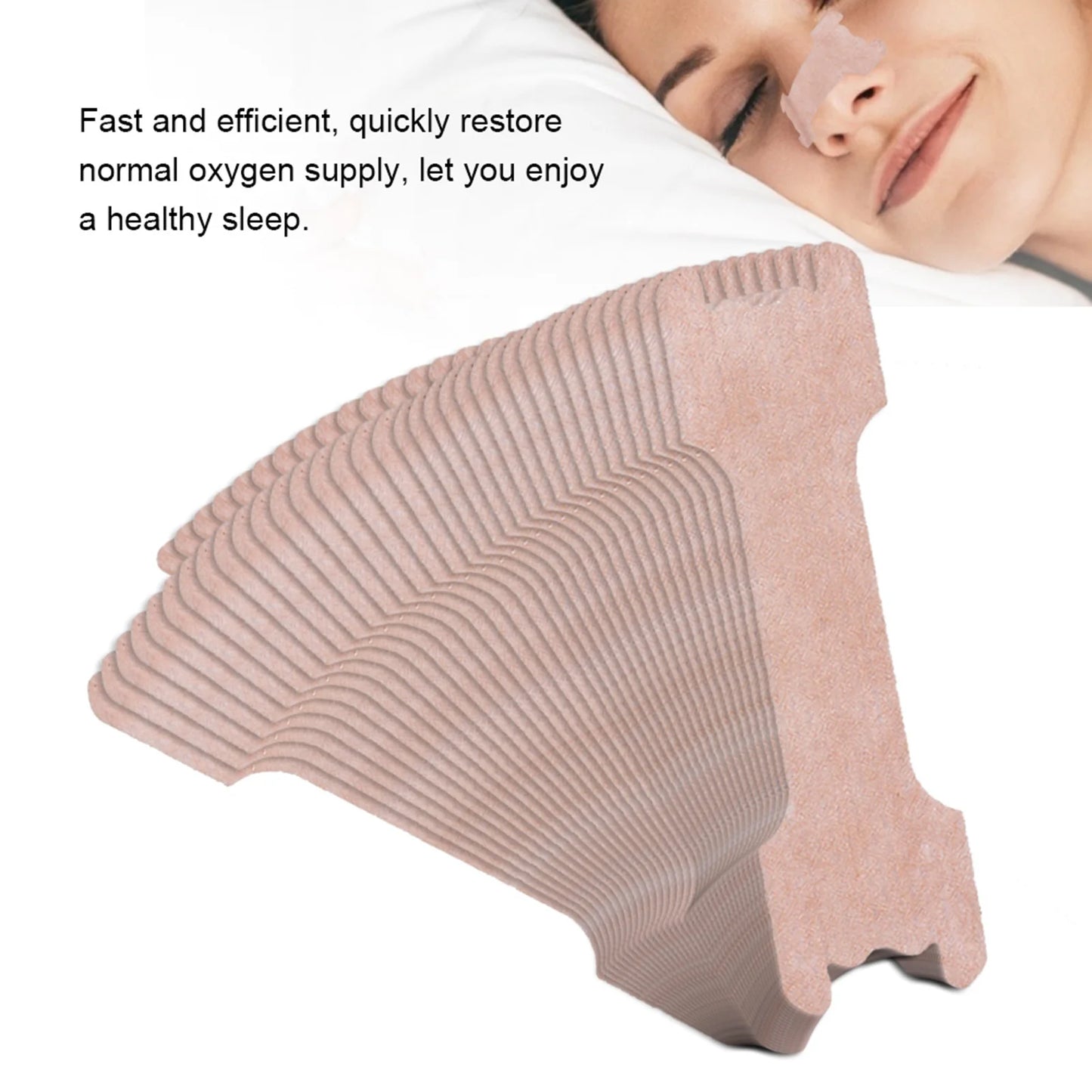 100PCS Nasal Strips for Snoring Relief – Breathable Nose Patch Sleep Aid for Easier Breathing and Restful Sleep