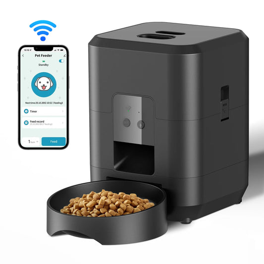 Smart Automatic Pet Feeder with LCD Display – Timed Cat & Dog Food Dispenser, 2L Capacity