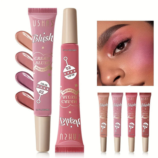 4-Color Long-Lasting Liquid Blush – Lightweight Waterproof Cream Stick for Facial Contouring