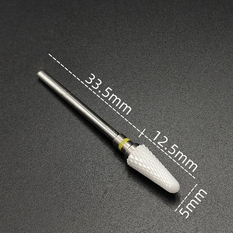 Ceramic Nail Drill Bit – 3/32" Carbide Milling Cutter for Electric Nail Drill, Manicure, Pedicure & Callus Care