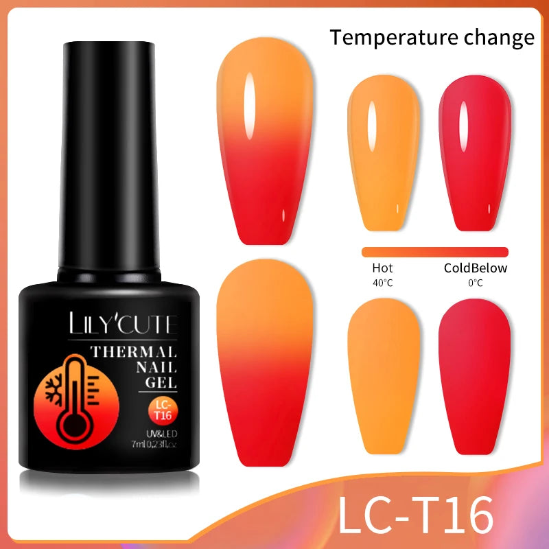 7ml Thermal Color-Changing Gel Nail Polish – Temperature Reactive Vernis with Matte & Bright Effect