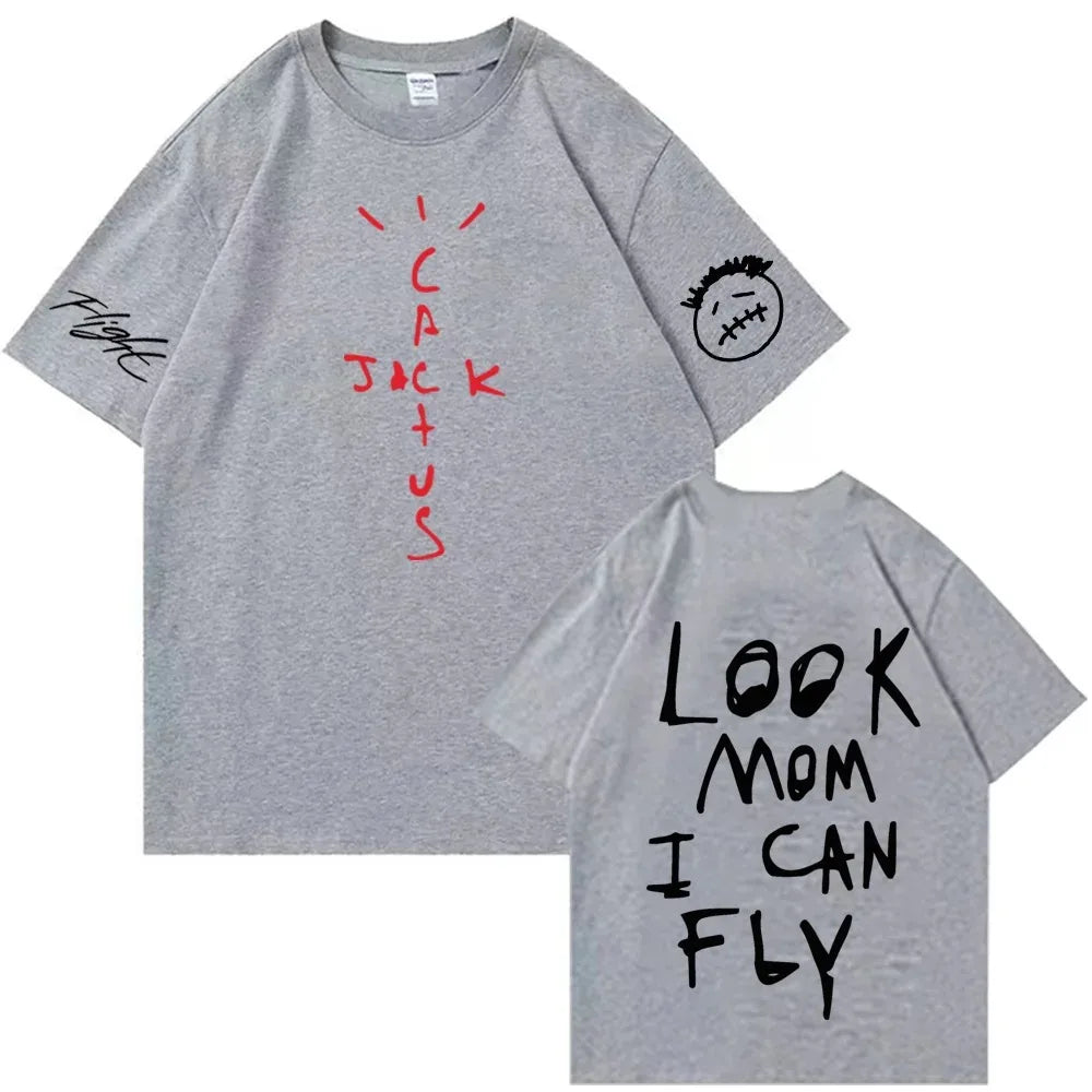 Y2K Letter Print Cotton T-Shirt – Summer Fashion Short Sleeve Tee for Men and Women