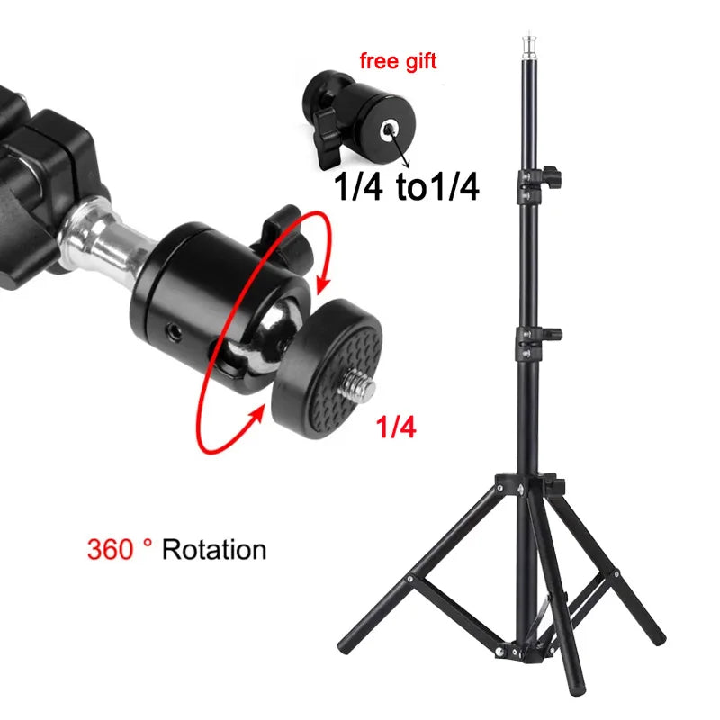 110cm Universal Adjustable Tripod Stand – Portable Projector Bracket Mount for Mini and Compact Projectors like HY300 Pro and HY320