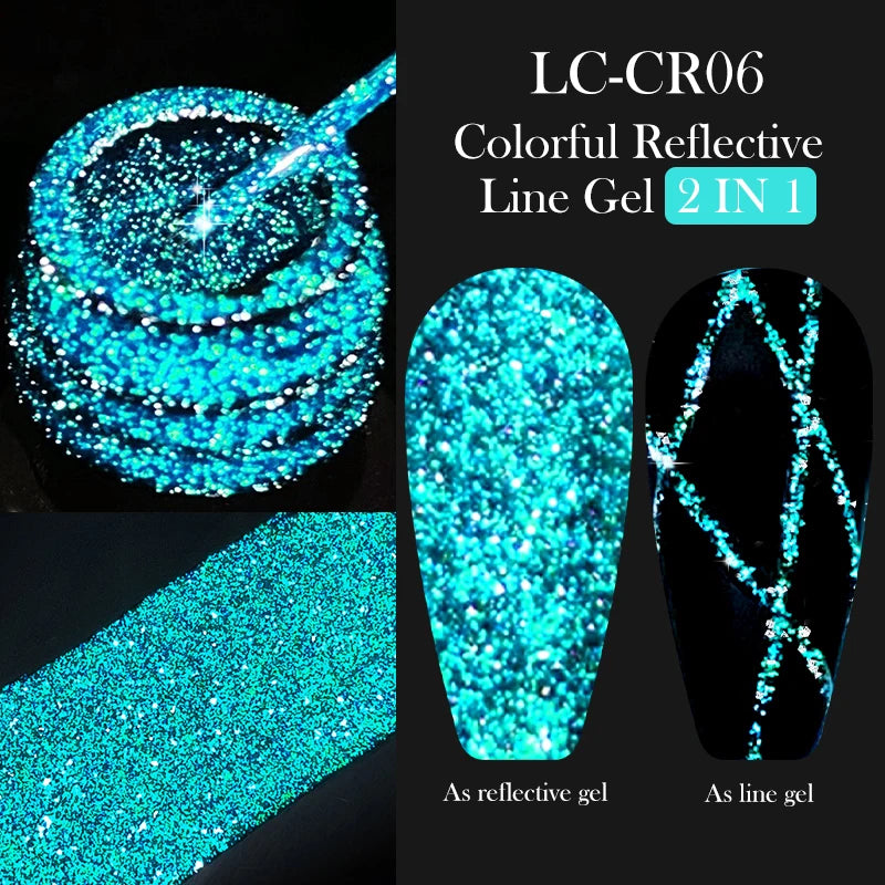 5ml Metallic Gold & Silver Liner Gel – Super Bright Mirror Nail Art Drawing Gel for French Tips & Design