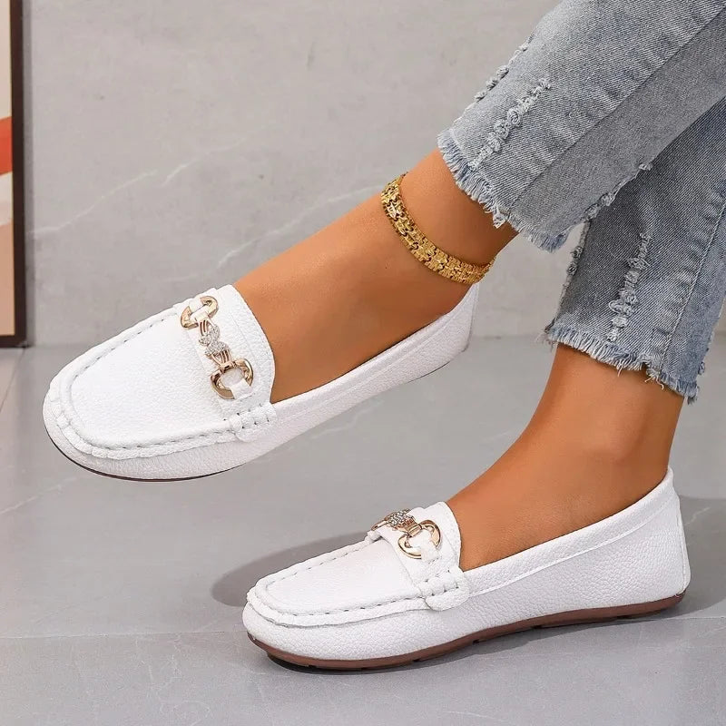 Soft Sole Slip-On Mary Jane Flats – Round Toe Casual Loafers for Women, Spring/Autumn