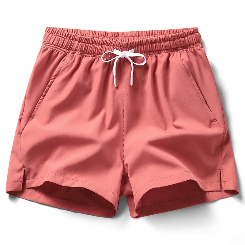 Summer Three-Piece Sports Shorts – Unisex Running Pants with Zipper Pockets for Beach and Casual Wear